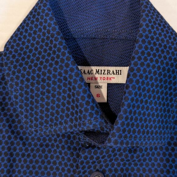Isaac Mizrahi Navy button down | Boys 6 - Picture 4 of 4